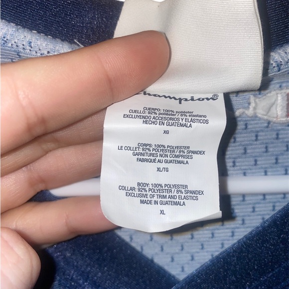 Champion Men's Hockey Jersey Size XL Blue Red Game Day Sports Fan Shirt - Picture 9 of 11